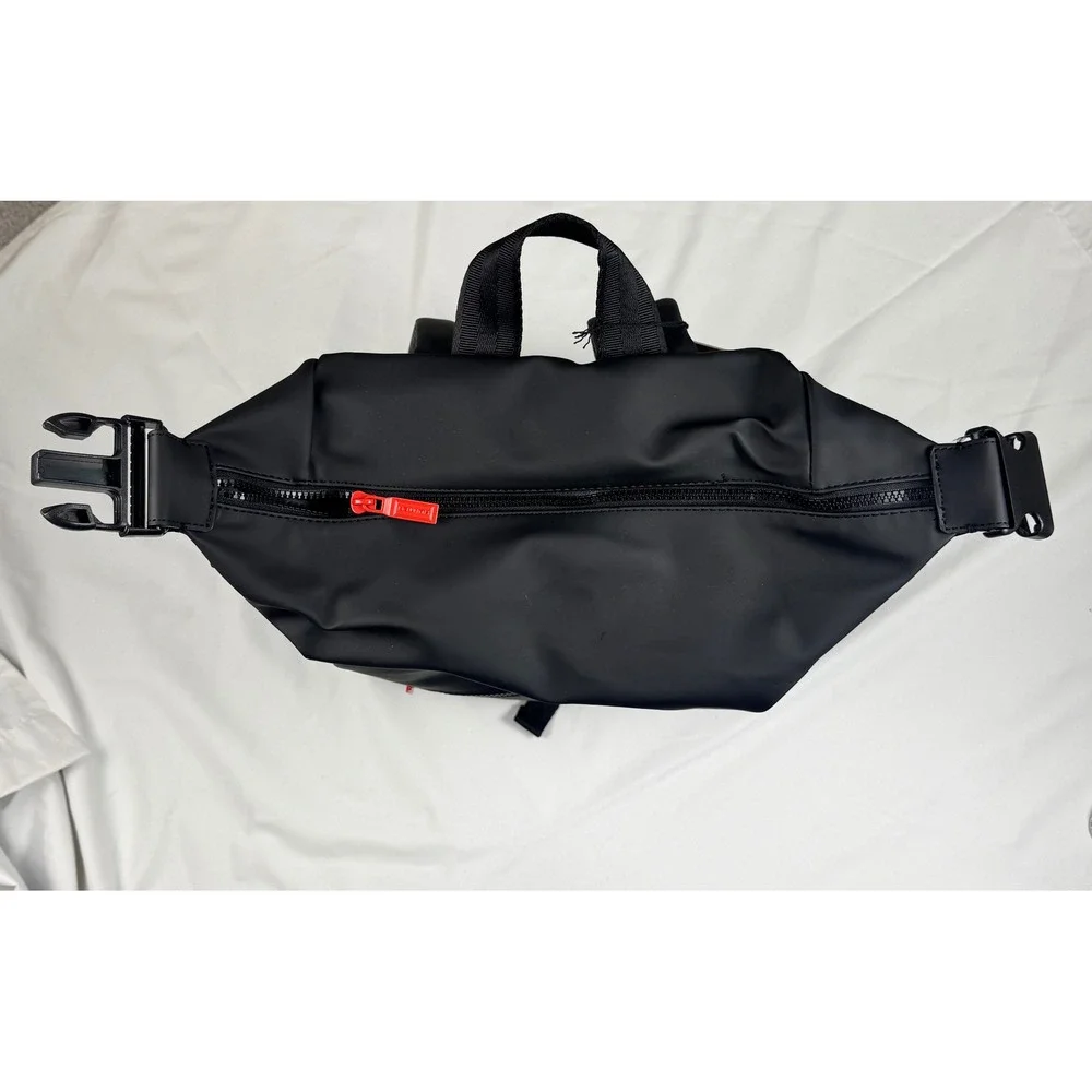 Hunter‎ Original Top Clip Backpack Black Rubberized Water Resistant Bag NEW
